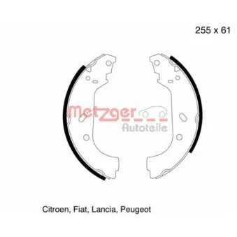 Jeu de mâchoires de frein METZGER MG 600