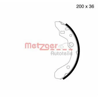 Jeu de mâchoires de frein METZGER MG 603