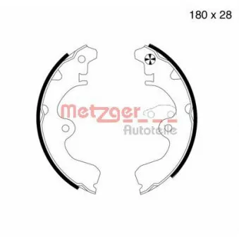 Jeu de mâchoires de frein METZGER MG 617