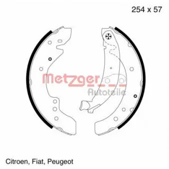 Jeu de mâchoires de frein METZGER MG 619