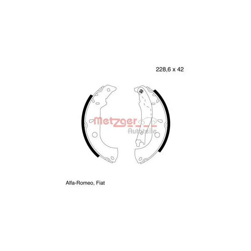 Jeu de mâchoires de frein METZGER MG 624