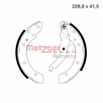 Jeu de mâchoires de frein METZGER MG 633