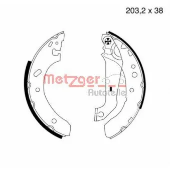 Jeu de mâchoires de frein METZGER MG 639