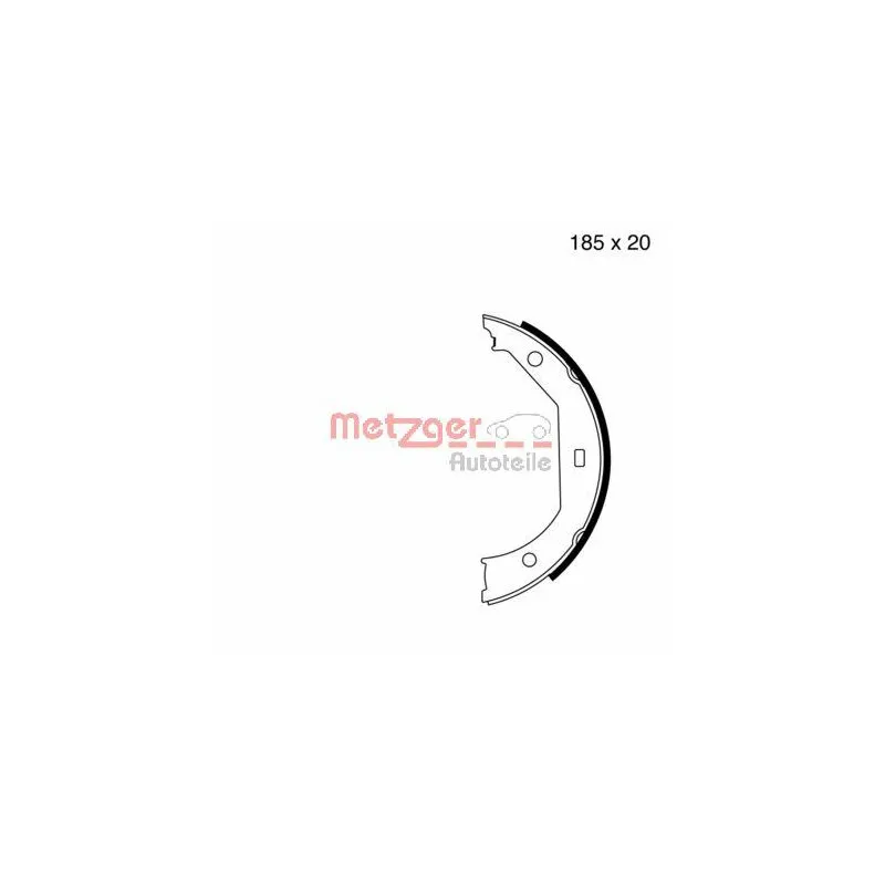 Jeu de mâchoires de frein, frein de stationnement METZGER MG 652