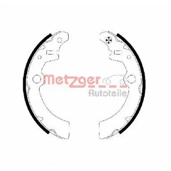 Jeu de mâchoires de frein METZGER MG 707
