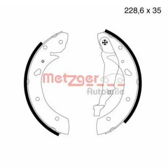 Jeu de mâchoires de frein METZGER MG 708