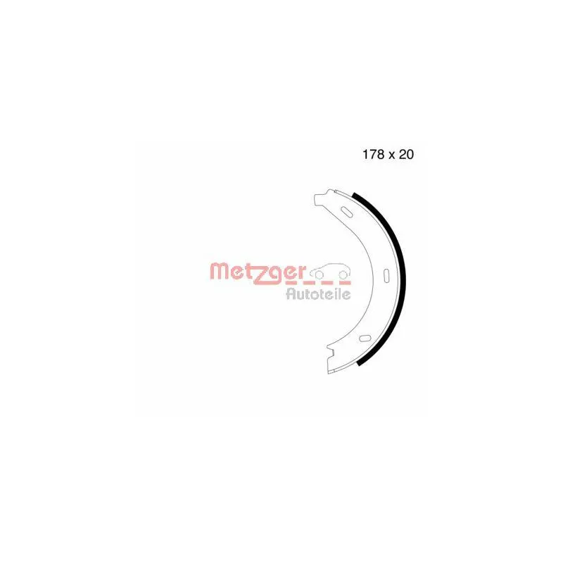Jeu de mâchoires de frein, frein de stationnement METZGER MG 710