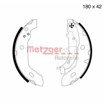 Jeu de mâchoires de frein METZGER MG 713