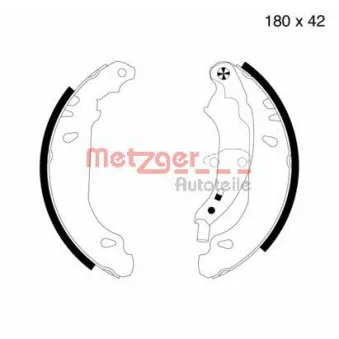 Jeu de mâchoires de frein METZGER MG 715