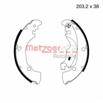 Jeu de mâchoires de frein METZGER MG 717