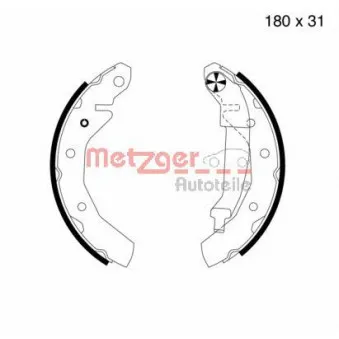 Jeu de mâchoires de frein METZGER MG 724