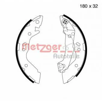 Jeu de mâchoires de frein METZGER MG 736