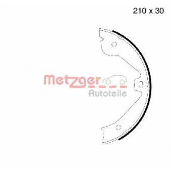 Jeu de mâchoires de frein, frein de stationnement METZGER MG 790