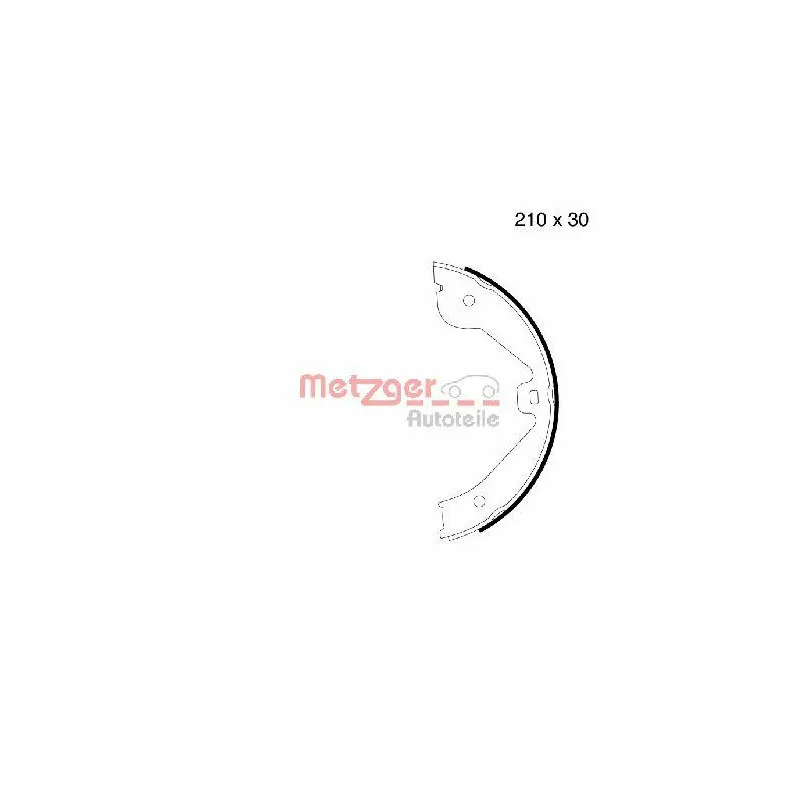 Jeu de mâchoires de frein, frein de stationnement METZGER MG 790