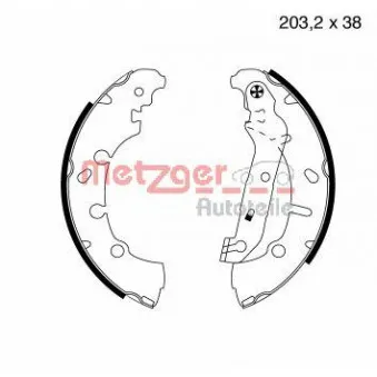 Jeu de mâchoires de frein METZGER MG 814
