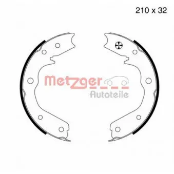 Jeu de mâchoires de frein, frein de stationnement METZGER MG 817
