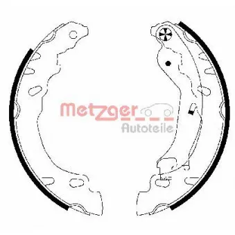Jeu de mâchoires de frein METZGER MG 828