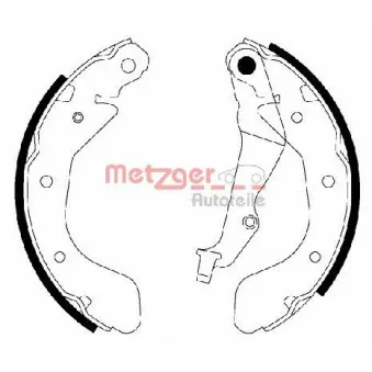 Jeu de mâchoires de frein METZGER MG 945