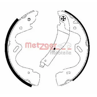 Jeu de mâchoires de frein METZGER MG 948