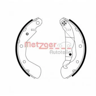 Jeu de mâchoires de frein METZGER MG 952