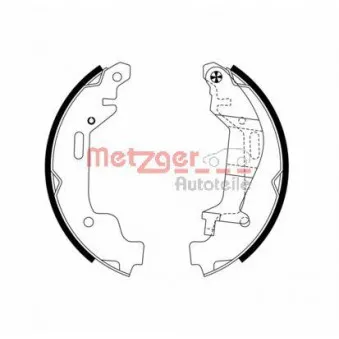Jeu de mâchoires de frein METZGER MG 959