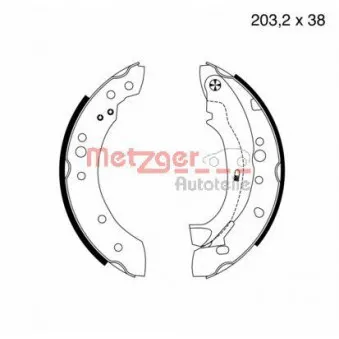 Jeu de mâchoires de frein METZGER MG 961