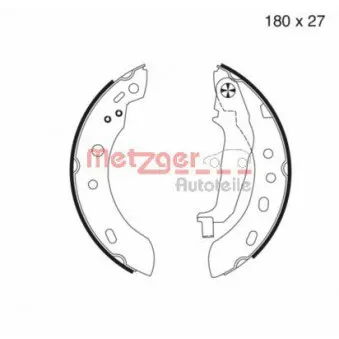 Jeu de mâchoires de frein METZGER MG 977