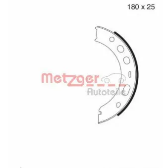 Jeu de mâchoires de frein, frein de stationnement METZGER MG 979
