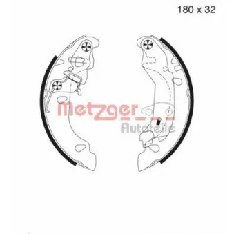 Jeu de mâchoires de frein METZGER MG 980