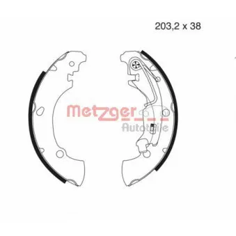 Jeu de mâchoires de frein METZGER MG 981