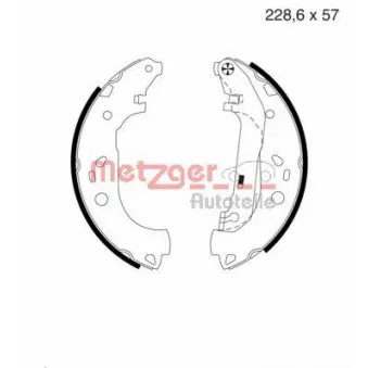 Jeu de mâchoires de frein METZGER