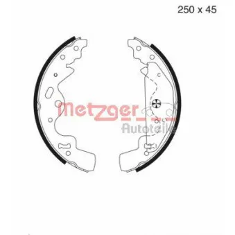 Jeu de mâchoires de frein METZGER MG 986