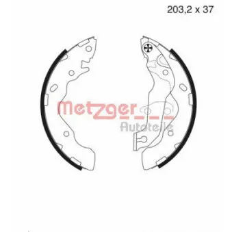 Jeu de mâchoires de frein METZGER MG 987