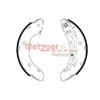 Jeu de mâchoires de frein METZGER MG 988