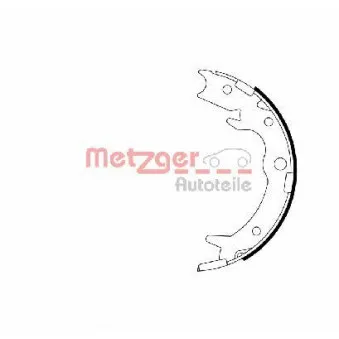 Jeu de mâchoires de frein, frein de stationnement METZGER MG 991