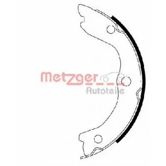 Jeu de mâchoires de frein METZGER MG 993