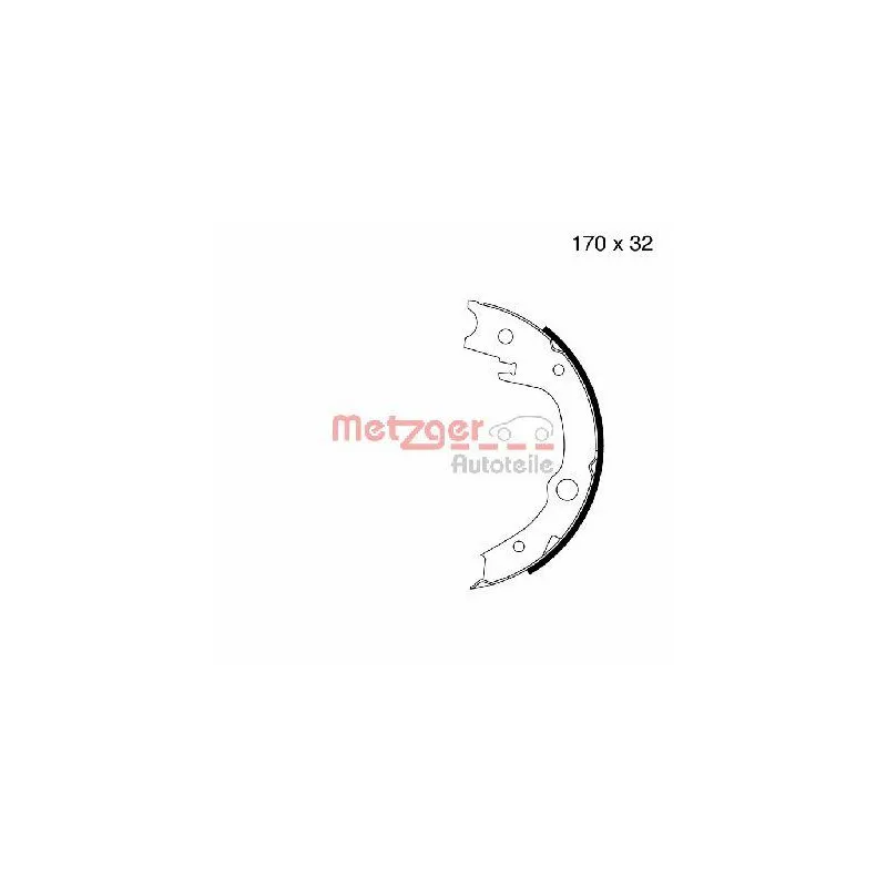 Jeu de mâchoires de frein, frein de stationnement METZGER MG 996