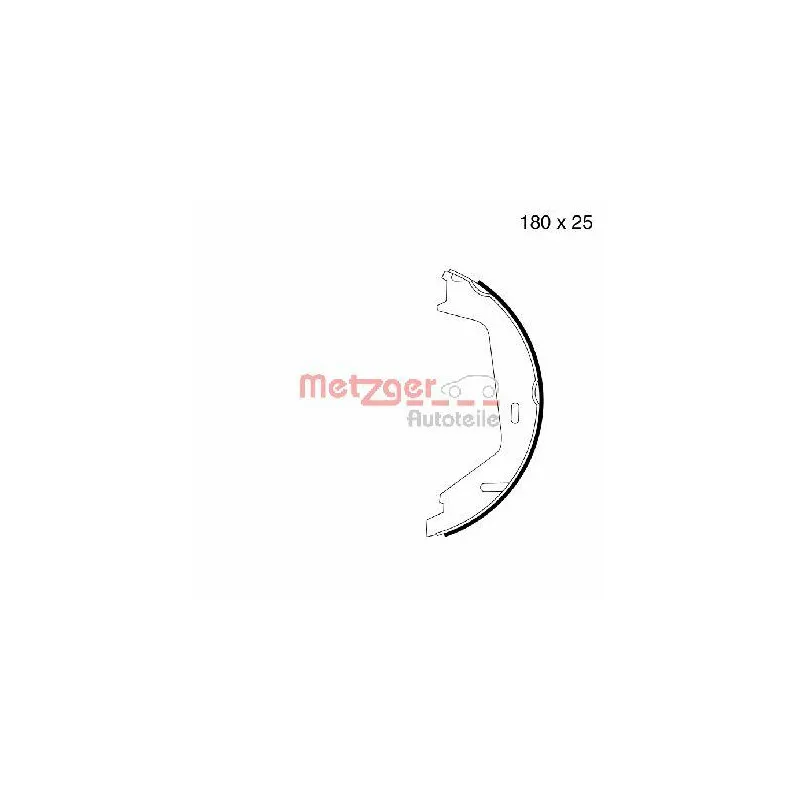 Jeu de mâchoires de frein, frein de stationnement METZGER MG 998