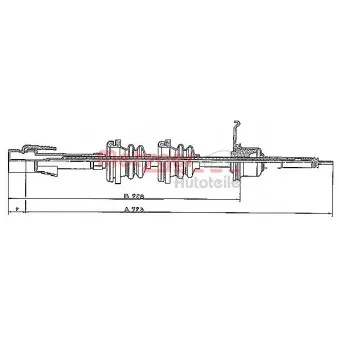 Câble flexible de commande de compteur METZGER S 31024