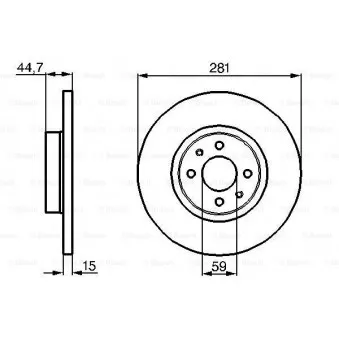 Jeu de 2 disques de frein avant BOSCH 0 986 478 677