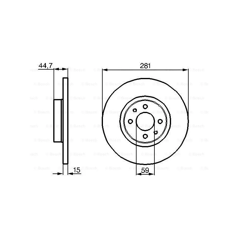 Jeu de 2 disques de frein avant BOSCH 0 986 478 677