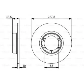 Jeu de 2 disques de frein avant BOSCH 0 986 479 R65