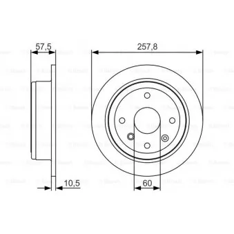 Jeu de 2 disques de frein avant BOSCH 0 986 479 S08