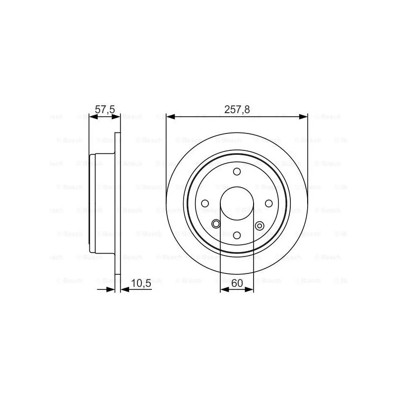 Jeu de 2 disques de frein avant BOSCH 0 986 479 S08