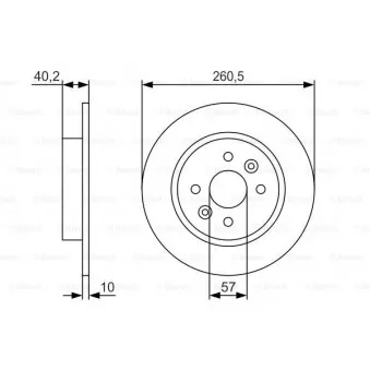 Jeu de 2 disques de frein avant BOSCH 0 986 479 S85