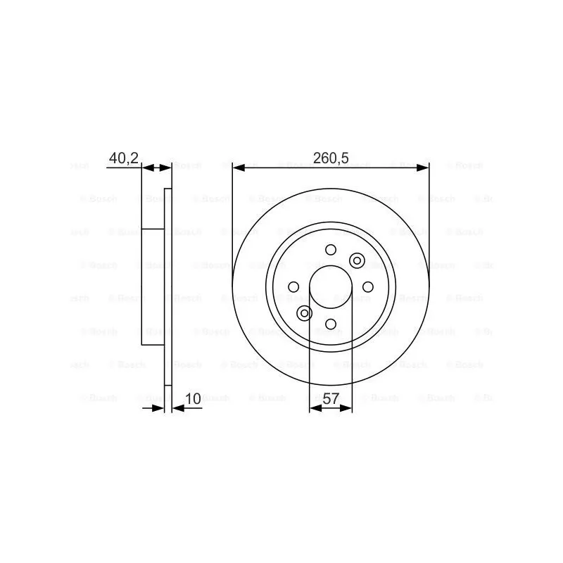 Jeu de 2 disques de frein avant BOSCH 0 986 479 S85