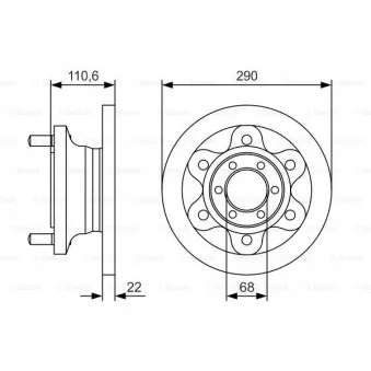 Jeu de 2 disques de frein avant BOSCH 0 986 479 S95