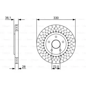 Jeu de 2 disques de frein avant BOSCH 0 986 479 V85