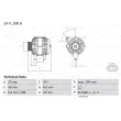 Alternateur BOSCH 0 986 084 020 - Visuel 1