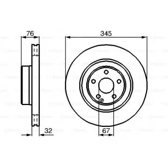 Jeu de 2 disques de frein avant BOSCH 0 986 478 964